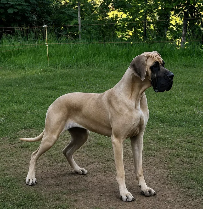 UM ATIKA Du Mourre D'agnies · Dogue Allemand femelle Fauve · LOF 87189 · élevage HENSELER CAMPANA BERNARD