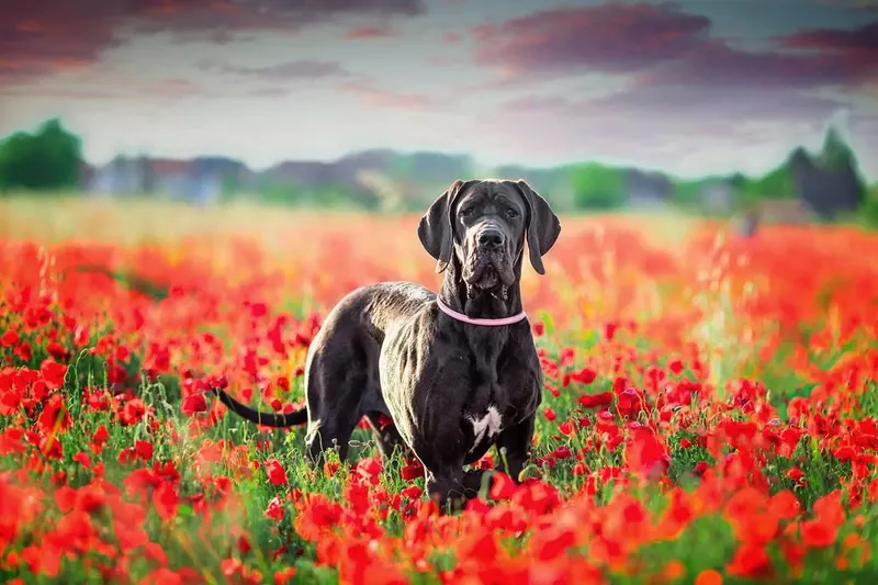 PILGRIM DES TERRES DE BEAULIEU · Dogue Allemand femelle Noir · LOF 82689 · élevage SAS TERRES DE BEAULIEU