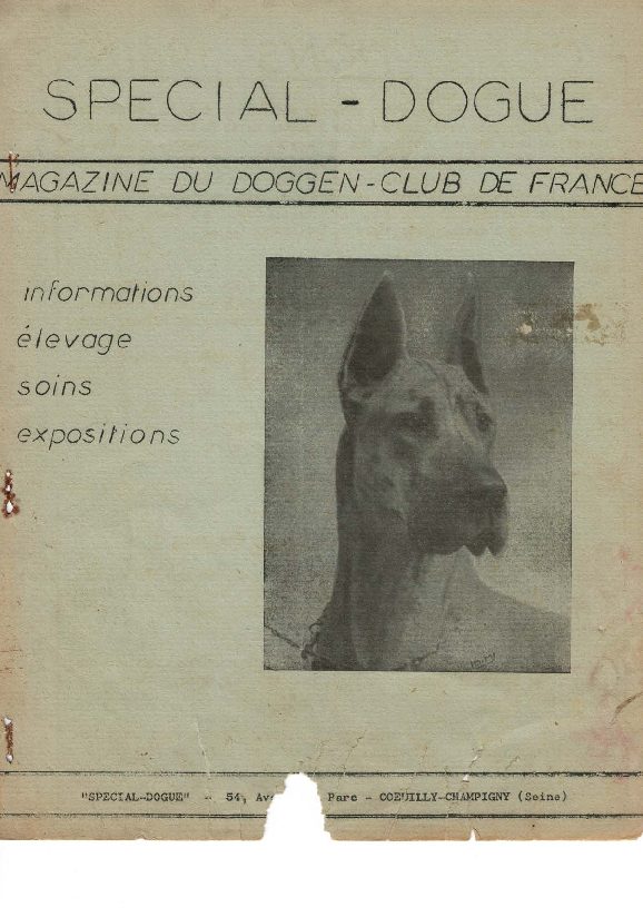Couverture du Trait d'Union spécial Dogue 1960