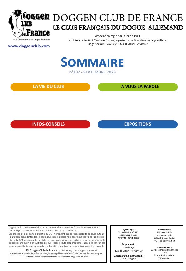 Couverture du Trait d'Union n° 337